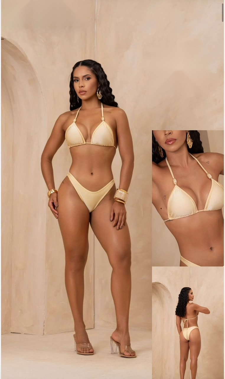 Biquíni bege Tati Fit Praia