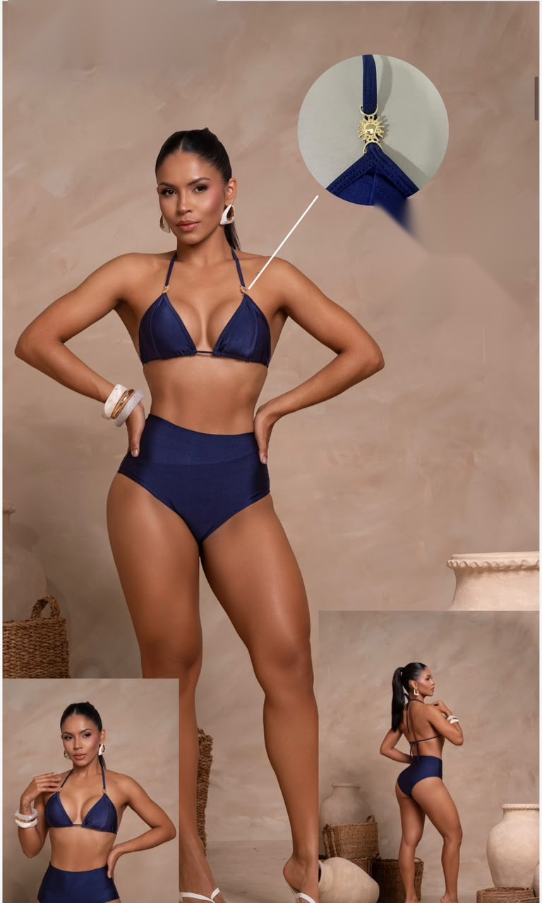 Biquíni azul marinho Tati Fit Praia